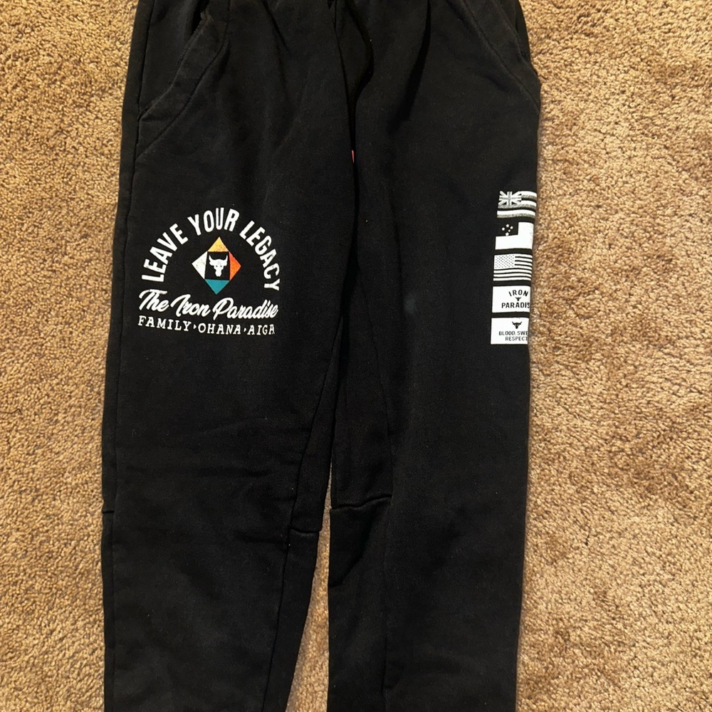 Under Armour Black Graphic Joggers for adults